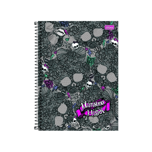 Caderno Universitário Capa Dura Monster High - 10 Matérias - 200 Folhas - Tilibra Caderno Universitário Capa Dura Monster High - 10 Matérias - 200 Folhas - Tilibra