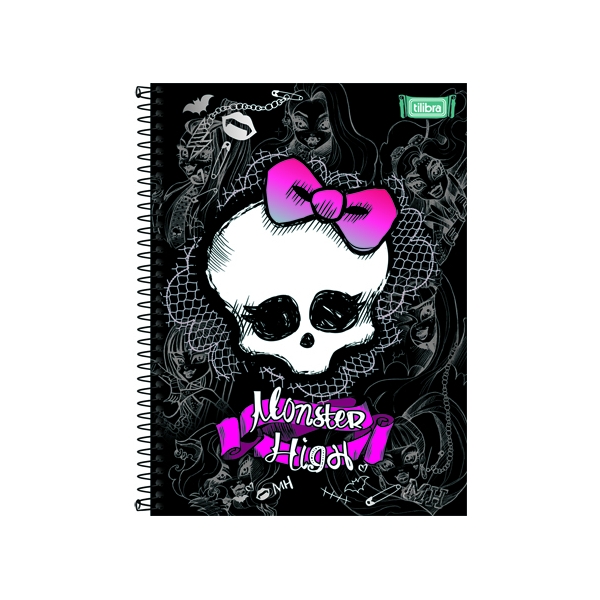 Caderno Universitário Capa Dura Monster High - 10 Matérias - 200 Folhas - Tilibra Caderno Universitário Capa Dura Monster High - 10 Matérias - 200 Folhas - Tilibra