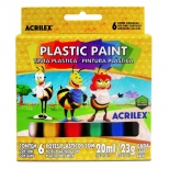 Plasticpaint 6 Cores - Acrilex