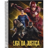 Caderno Universitário Capa Dura Liga da Justiça - 10 Matérias - 200 Folhas - Jandaia