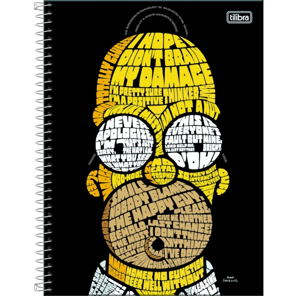 Caderno Universitário Capa Dura Simpsons - 1 Matéria - 96 Folhas - Tilibra Caderno Universitário Capa Dura Simpsons - 1 Matéria - 96 Folhas - Tilibra