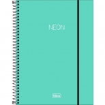 Caderno Universitário Capa Plástica Neon - 10 Matérias - 160 Folhas - Tilibra