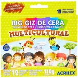 Big Giz de Cera Multicultural 12 Cores - Acrilex