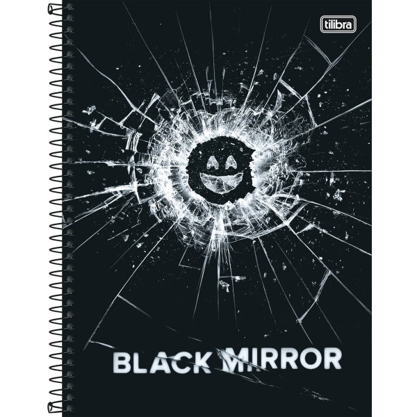 Caderno Universitário Capa Dura Black Mirror - 10 Matérias - 160 Folhas - Tilibra