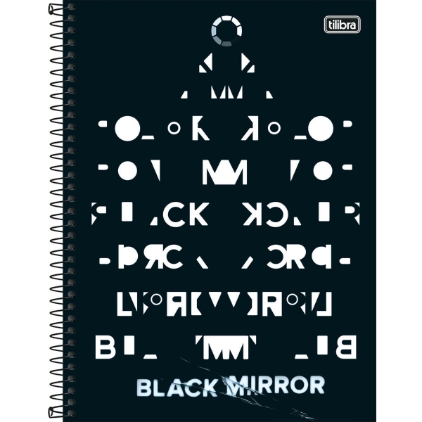 Caderno Universitário Capa Dura Black Mirror - 10 Matérias - 160 Folhas - Tilibra