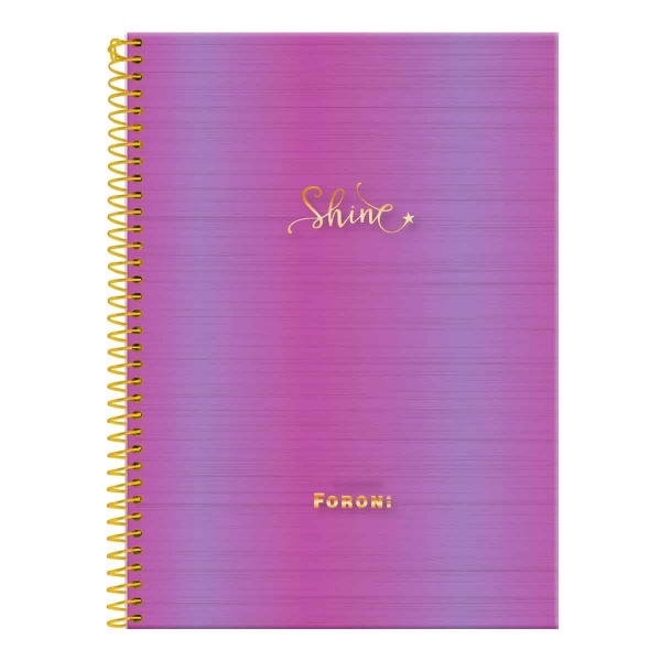 Caderno Universitário Capa Dura Shine - 1 Matéria - 80 Folhas - Foroni