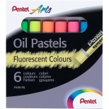 Giz Pastel Oleoso Fluorescente 6 cores - Pentel