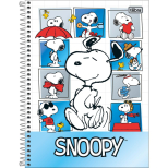 Caderno Universitário Capa Snoopy - 1 Matéria - 80 Folhas - Tilibra