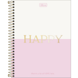 Caderno Colegial Capa Dura Happy Pautado 80 Folhas - Tilibra