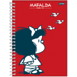 Caderno Colegial Capa Dura Mafalda Pautado 80 Folhas - Jandaia