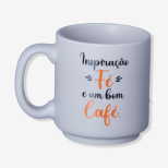 Caneca Mini Tina Inspiração Fé E Um Bom Café 100ml - Zona Criativa