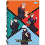 Caderno Universitário Capa Dura Jujutsu Kaisen - 10 Matérias - 160 Folhas - Foroni