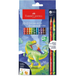 Ecolápis de Cor Dinossauro 12+2 Misturinha - Faber-Castell