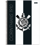 Caderno Universitário Capa Dura Corinthians - 1 Matéria - 80 Folhas - Foroni