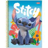Caderno Universitário Capa Dura Stitch - 1 Matéria - 80 Folhas - Foroni