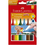 Canetinha Hidrográfica Jumbo Triangular 6 Cores - Faber-Castell
