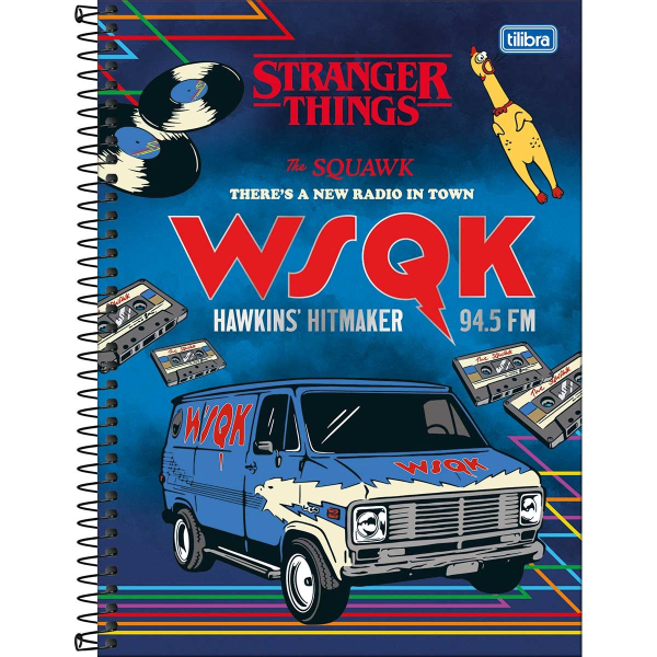 Caderno Universitário Capa Dura Stranger Things - 10 Matérias - 160 Folhas - Tilibra Caderno Universitário Capa Dura Stranger Things - 10 Matérias - 160 Folhas - Tilibra