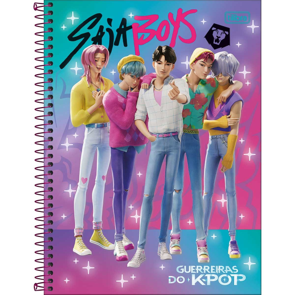 Caderno Universitário Capa Dura Guerreiras do K-Pop - 10 Matérias - 160 Folhas - Tilibra Caderno Universitário Capa Dura Guerreiras do K-Pop - 10 Matérias - 160 Folhas - Tilibra