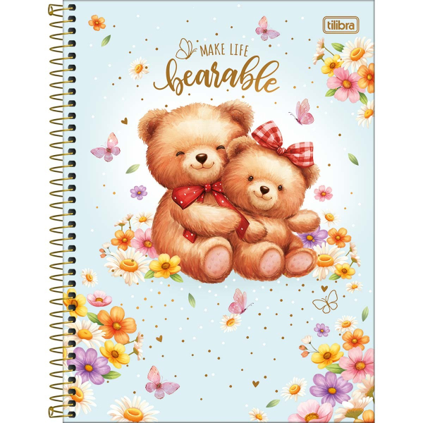 Caderno Universitário Capa Dura Love Bears - 1 Matéria - 80 Folhas - Tilibra Caderno Universitário Capa Dura Love Bears - 1 Matéria - 80 Folhas - Tilibra