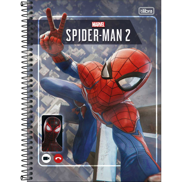 Caderno Universitário Capa Dura Spider-Man Game - 1 Matéria - 80 Folhas - Tilibra Caderno Universitário Capa Dura Spider-Man Game - 1 Matéria - 80 Folhas - Tilibra