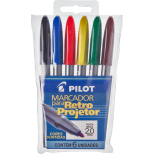 Marcador Retro Projetor 2.0mm jogo com 6 cores - Pilot