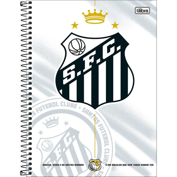 Caderno Universitário Capa Dura Santos 10 Matérias - 160 Folhas - Tilibra Caderno Universitário Capa Dura Santos 10 Matérias - 160 Folhas - Tilibra